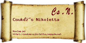 Csukás Nikoletta névjegykártya